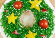 10 нестандартных решений новогоднего салата оливье: креативное оформление классического рецепта олоивье в форме рождественского венка