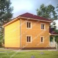 Двухэтажные дома из бруса